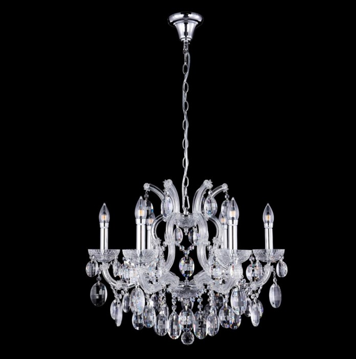 Подвесная люстра Crystal Lux HOLLYWOOD SP6 CHROME - фото 759355