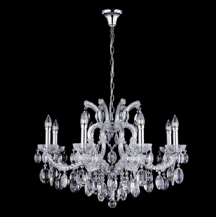 Подвесная люстра Crystal Lux HOLLYWOOD SP8 CHROME - фото 759356