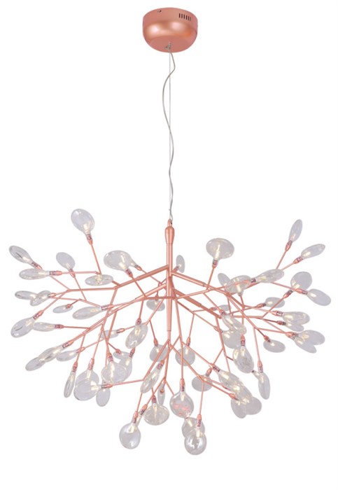 Подвесная люстра Crystal Lux EVITA SP63 COPPER/TRANSPARENT - фото 837874