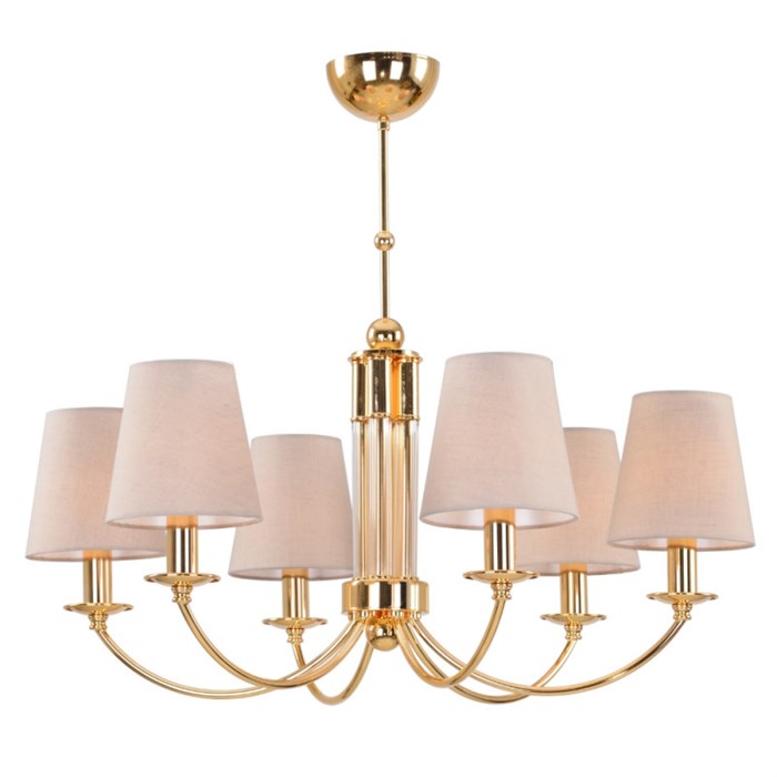 Люстра на штанге Crystal Lux CAMILA SP6 GOLD - фото 881845