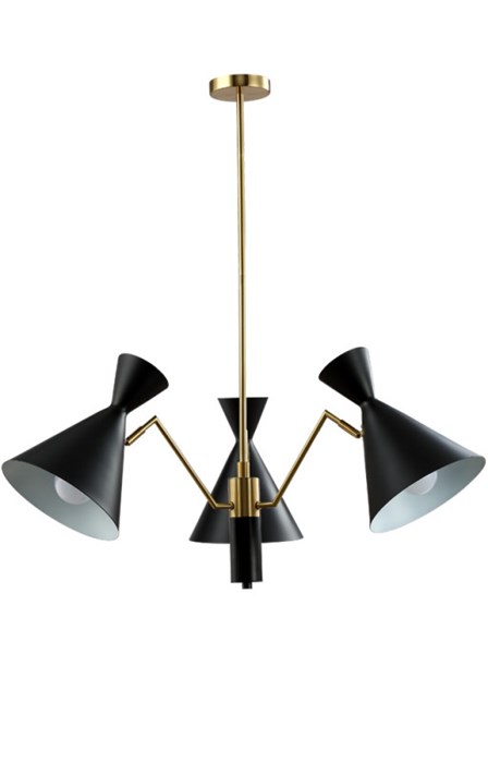 Люстра на штанге Crystal Lux JOVEN SP3 GOLD/BLACK - фото 882410