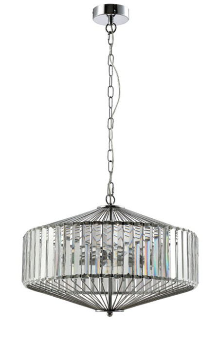 Подвесная люстра Crystal Lux FIESTA SP5 CHROME/TRANSPARENTE - фото 882459