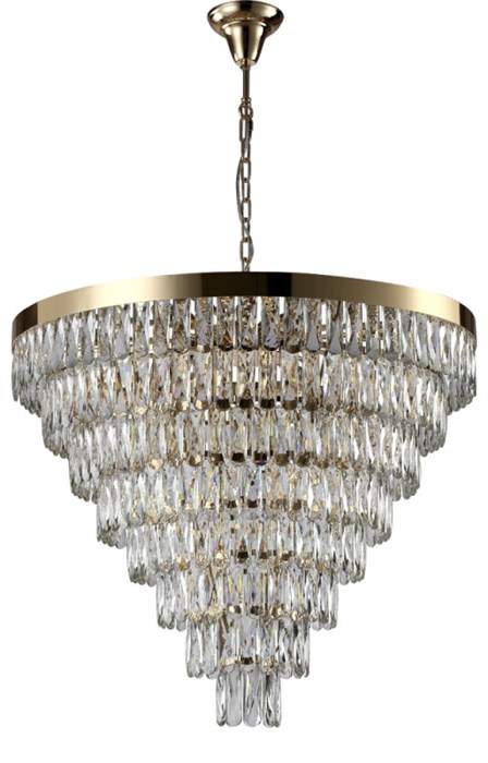 Каскадная люстра Crystal Lux ABIGAIL SP22 D820 GOLD/TRANSPARENT - фото 899480