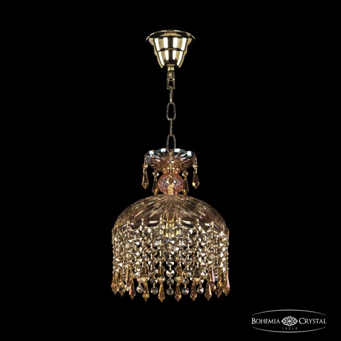 Подвесная люстра Bohemia Ivele Crystal 14781/22 G Drops M777 - фото 920274