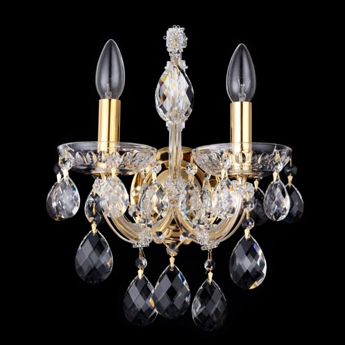 Бра Crystal Lux ISABEL AP2 GOLD/TRANSPARENT - фото 927577