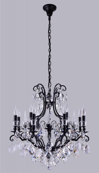 Подвесная люстра Crystal Lux MAGNIFICO SP13 BLACK/TRANSPARENT - фото 927783