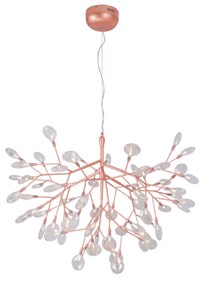 Подвесная люстра Crystal Lux EVITA SP63 COPPER/TRANSPARENT