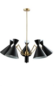 {{photo.Alt || photo.Description || 'Люстра на штанге Crystal Lux JOVEN SP5 GOLD/BLACK'}}