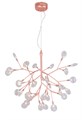 Подвесная люстра Crystal Lux EVITA SP36 COPPER/TRANSPARENT - фото 837872