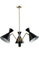 Люстра на штанге Crystal Lux JOVEN SP3 GOLD/BLACK - фото 882410