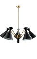 Люстра на штанге Crystal Lux JOVEN SP5 GOLD/BLACK - фото 882415