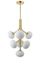 Люстра на штанге Crystal Lux ALICIA SP7 GOLD/WHITE - фото 899501